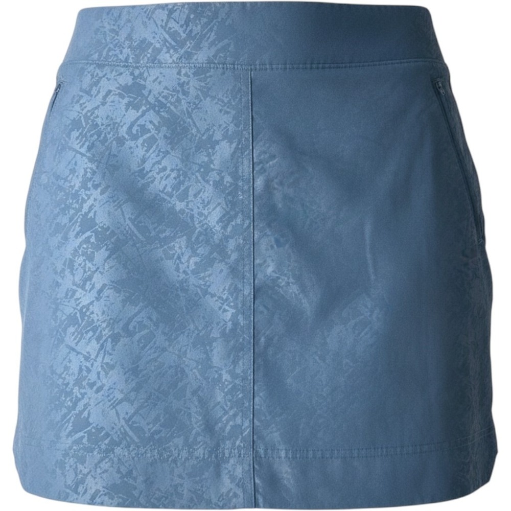 Orvis Active Skort Women Large Blue Abstract Print Performance Golf Tennis Skirt